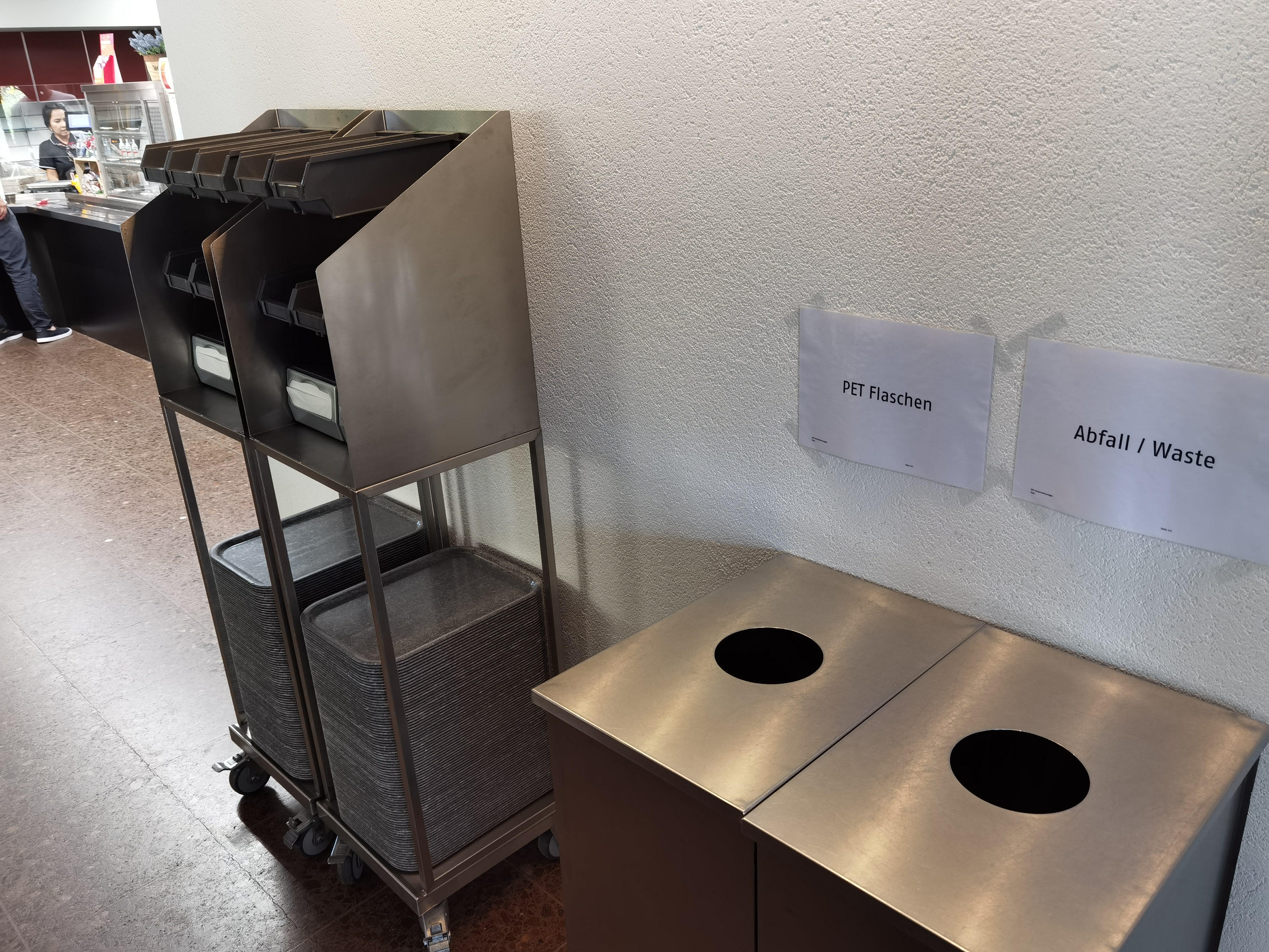 Recycling Inside Cafeteria